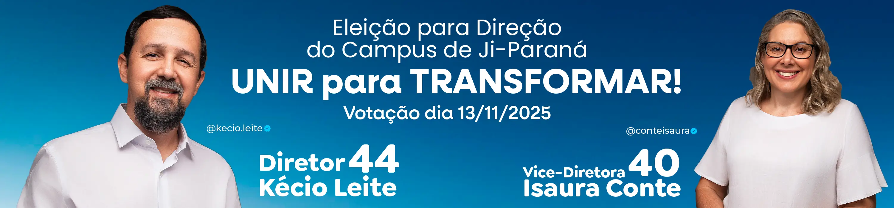 Banner oficial da campanha UNIR para TRANSFORMAR